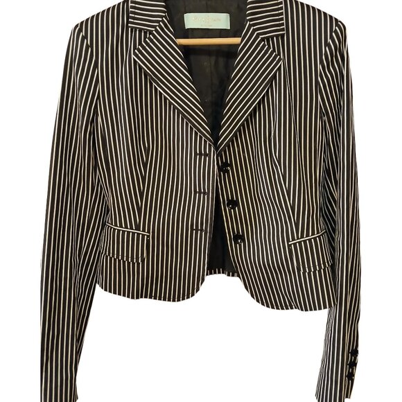 GUESS Black & White Stripe Jacket (NWOT) - Picture 6 of 8